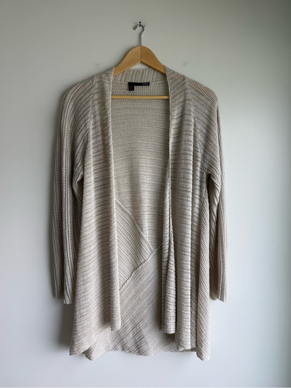 Eileen Fisher 100% Linen Italian Yarn Open Knit Cardigan M